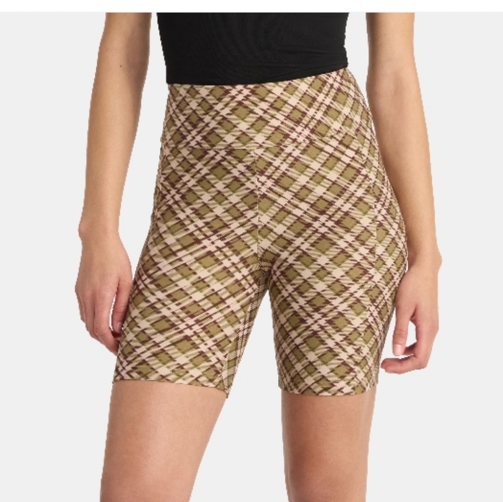 Nobo Plaid Bike Shorts W/pocket Sz L XL